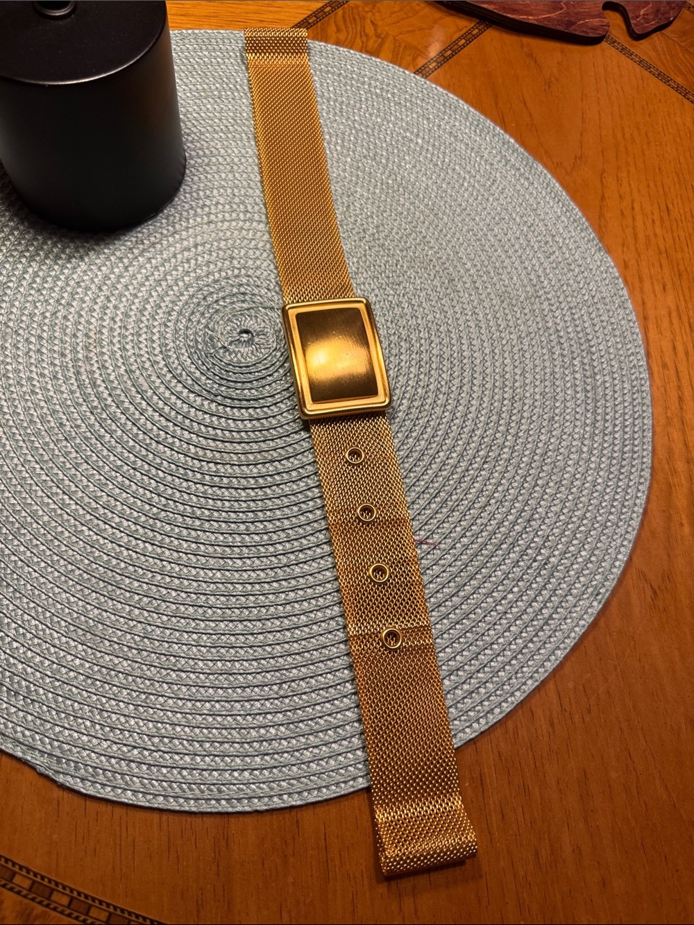 Anne Klein Gold Mesh Strap Belt